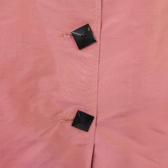 Painted Pony Uniquely USA Silk Vintage Button Front Jacket L Bubblegum Pink - Picture 10 of 16